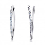 Серебряные серьги с фианитами (40674/12/1/200)