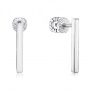 Серебряные серьги-пуссеты без вставки (41102/12/1)