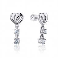 Себеряные серьги с фианитами (41163/12/1/77)