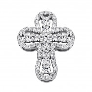 Серебряный крестик с фианитами (500879-КрРл.к)