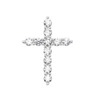 Серебряный крестик с фианитами (540212б)