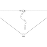 Серебряное колье с фианитом (560331б)