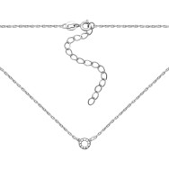 Серебряное колье с фианитами (593/1кол род)