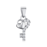 Серебряная подвеска Ключик с фианитами 5P19179-P/12/1
