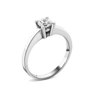 Серебряное кольцо с фианитом (6-R)