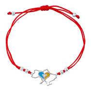 Серебряный браслет с эмалью  75266е