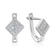 Серебряные серьги с фианитами 7E24367-E/12/1
