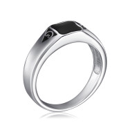 Серебряная печатка с эмалью  7R27726-R/12/389