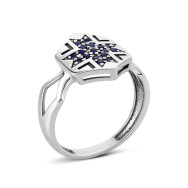 Серебряное кольцо с фианитами (81152с*)