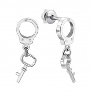  Серебряные серьги-подвески (82808)