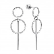 Серебряные серьги-подвески (82819)