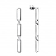 Серебряные серьги-подвески (82868)