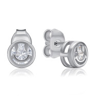 Серебряные серьги с фианитом 8EA0003-E/12/1