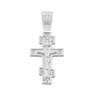Серебряный крестик. Распятие Христа (909/род)