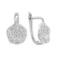 Серебряные серьги с фианитами (92-0039б)