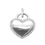 Серебряная подвеска Сердце с фианитами (954е0419б)