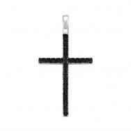 Серебряный крестик с фианитами (991П(Ф2).Rh)