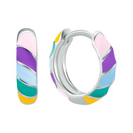 Серебряные серьги-конго с эмалью (SZDE16589)