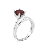 Серебряное кольцо с гранатом (к1274гр)