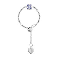 Серебряное кольцо с фианитом (к1405Rh)