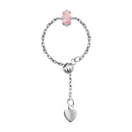 Серебряное кольцо с фианитом (к1407Rh)