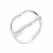 Серебряное кольцо Сердце (К2/1085-16.5)
