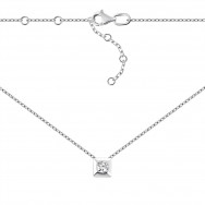Серебряное колье с фианитом (ПК217с)