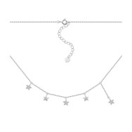 Серебряное колье с фианитами (7D16177)