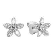 Серебряные пуссеты с фианитами (B00344)