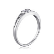 Серебряное кольцо с фианитами  A00189-R/12/1
