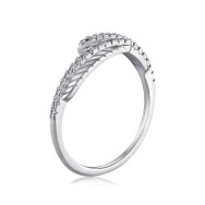 Серебряное кольцо с фианитами A00785-R/12/1