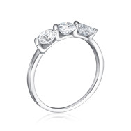 Серебряное кольцо с фианитами A00885-R/12/1