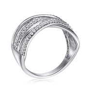 Серебряное кольцо с фианитами  A01561-R/12/1