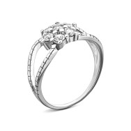 Серебряное кольцо с фианитами (A02702)