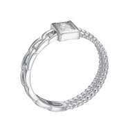 Серебряное кольцо с фианитом A03542-R/12/1