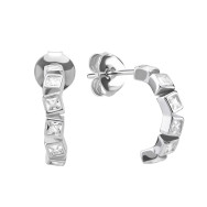 Серебряные пусcеты с фианитами (AE03968)