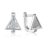 Серебряные серьги с фианитами B00022-E/12/1