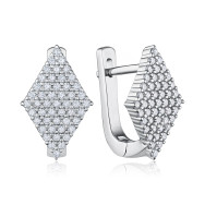 Серебряные серьги с фианитами B00040-E/12/1