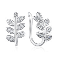 Серебряные серьги-каффы с фианитами B00295-E/12/1