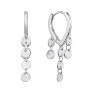 Серебряные серьги-конго B01525-E/12