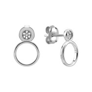 Серебряные пуссеты с фианитами (B01767)