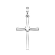 Серебряная подвеска Крестик с фианитом (ВС-549р)