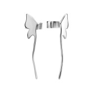 Серебряные серьги-каффы Бабочки (ВС-626р)