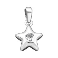 Серебряная подвеска Звездочка с фианитом (BEP00026)