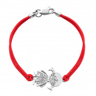 Браслет на нити с фианитами (4004-кр)