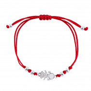 Браслет на нити с фианитами  Девочка (75119б)