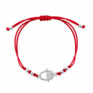 Браслет на нити с фианитами Хамса (75117б)