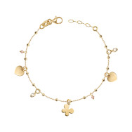 Серебряный браслет с позолотой и фианитами  BRT_10964-B/20/1699