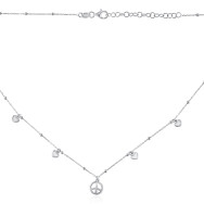 Серебряное колье (CLT  11515 RH-K/12)