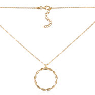 Серебряное позолоченное колье (CLT  11716 G-K/20)